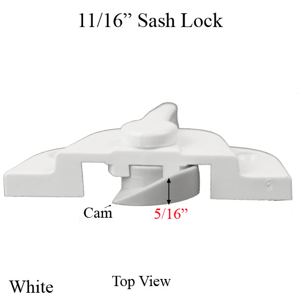 Genesis 2103 Sash Lock, Composite, Right Hand - White