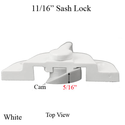 Genesis 2103 Sash Lock, Composite, Right Hand - White