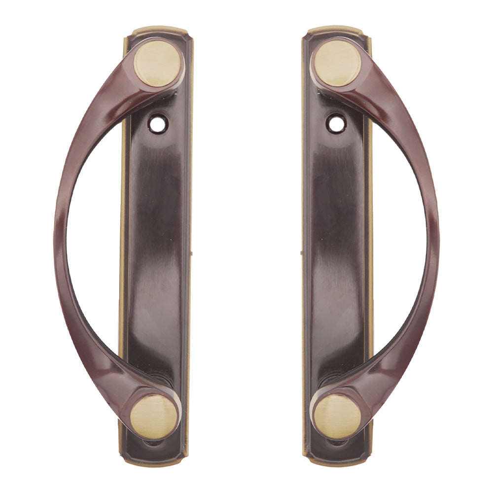 Andersen Old Style Hardware Set for Two-Panel Gliding Patio Doors, Newbury style in Antique Brass Finish.