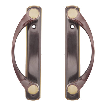 Andersen Old Style Hardware Set for Two-Panel Gliding Patio Doors, Newbury style in Antique Brass Finish.