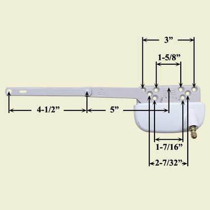 Blemished - Weathershield Split Arm Operator, Offset 4-1/2" Link Right Hand - White