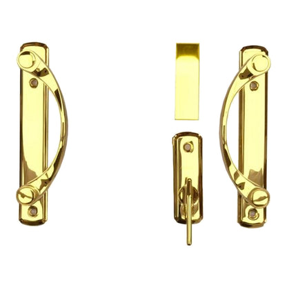 Blemished Andersen Newbury 2-Panel Gliding Door Hardware Set - Bright Brass