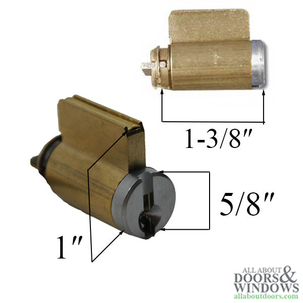 Lock Cylinder, Andersen Frenchwood Hinged - Chrome