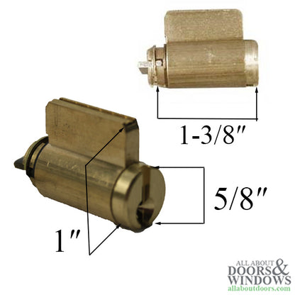 Lock Cylinder, Andersen Frenchwood Hinged- Bright Brass