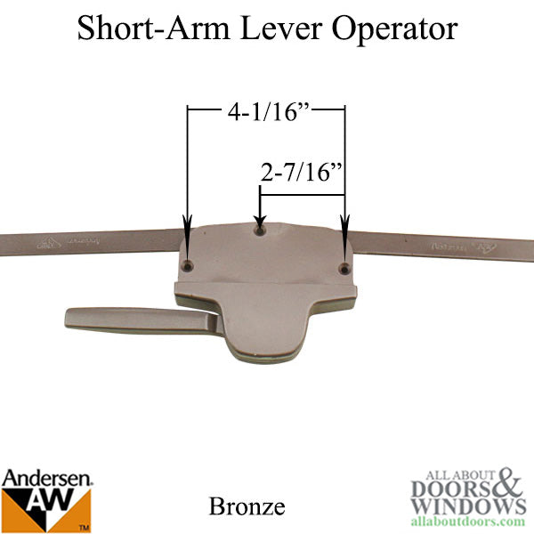 Andersen Beauty-Line Window Lever Operator 1957-1979 - Bronze