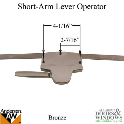 Andersen Beauty-Line Window Lever Operator 1957-1979 - Bronze