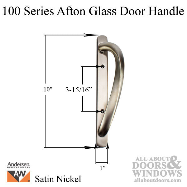 Andersen 100 Series Afton Sliding Door Handle - Satin Nickel