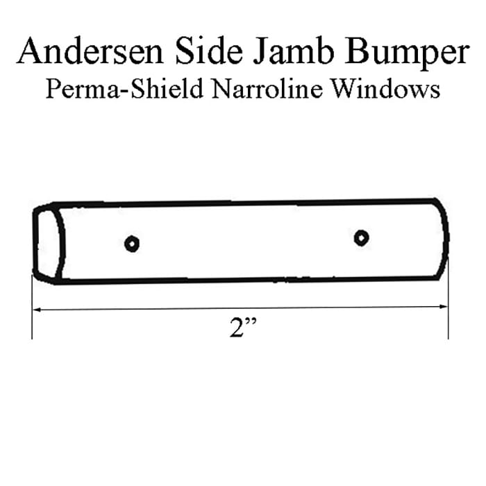Andersen Perma-Shield Narroline Side Jamb Bumper - Gray