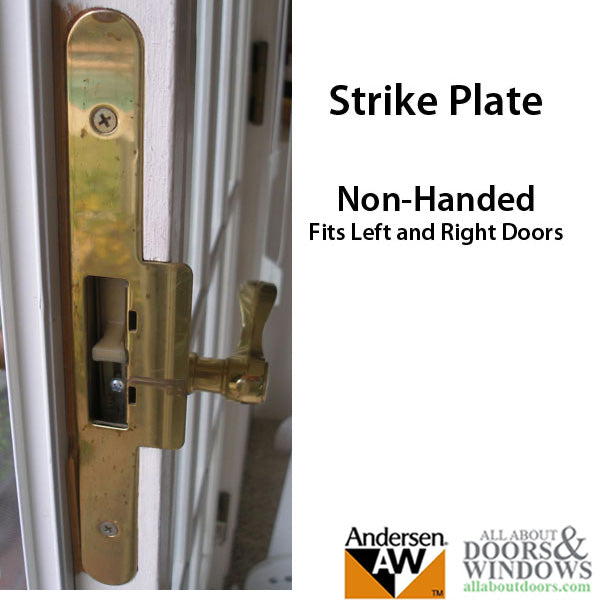 Andersen Latch & Deadbolt Strike Plate Cover, AP/PA Double Door - Black