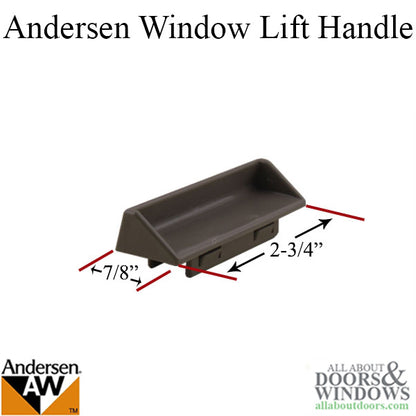 Lift Handle - Andersen Perma-Shield Narroline window - Stone