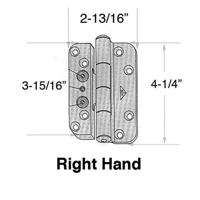 Discontinued - Andersen 1992-2005 Hinge - Right Hand - Brushed Chrome