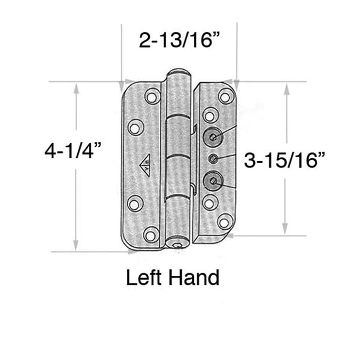 Discontinued - Andersen 1992-2005 Hinge - Left Hand - Brushed Chrome