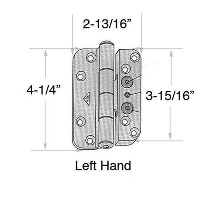 Discontinued - Andersen 1992-2005 Hinge - Left Hand - Brushed Chrome