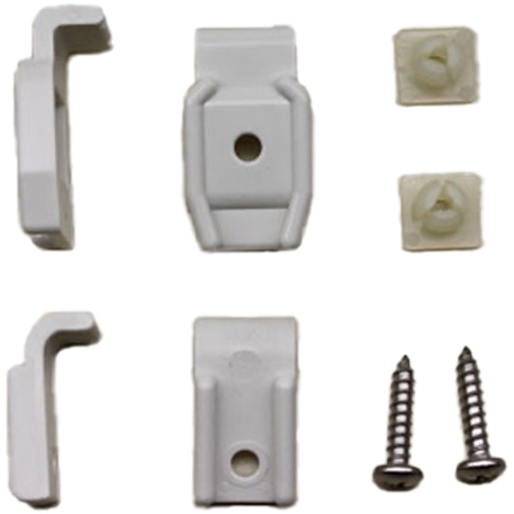 Andersen Hinge Clip Package - Narroline, Woodwright, Tilt-Wash Combination Storm Windows - Gray