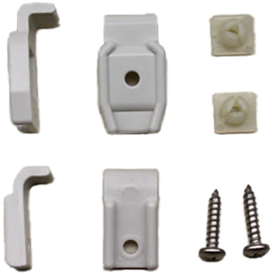 Andersen Hinge Clip Package - Narroline, Woodwright, Tilt-Wash Combination Storm Windows - Gray