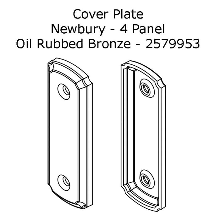 Andersen Gliding Door Cover Plate, Newbury Style - Oil-Rubbed Bronze