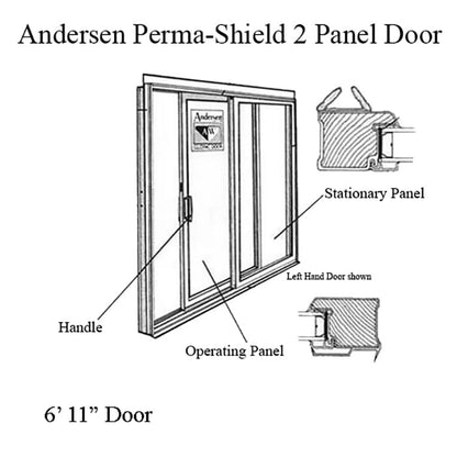 Andersen Interlock Weatherstrip Set, 6ft 11in Perma-Shield Gliding Door - Gray
