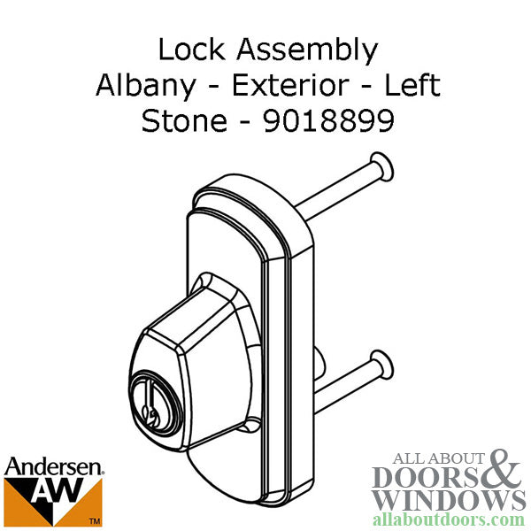 Andersen Frenchwood Gliding Doors - Lock Assembly - Albany -