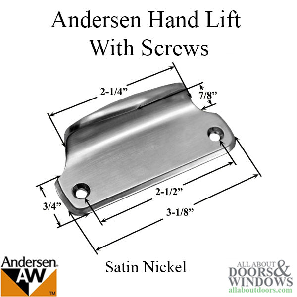 Andersen Traditional Hand Sash Lift with Screws for A-Series Double H