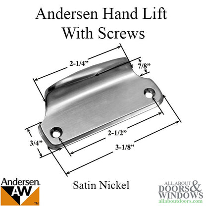 Andersen Traditional Hand Sash Lift with Screws for A-Series Double H