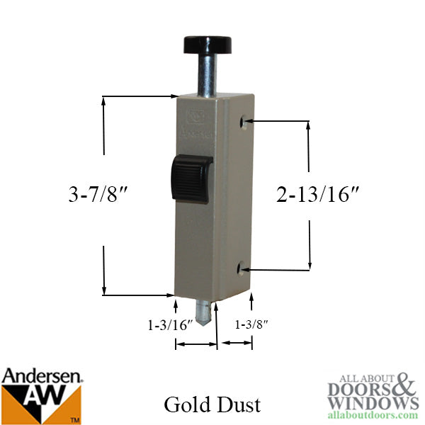 Andersen Auxiliary Foot Bolt Lock for Frenchwood Gliding Doo