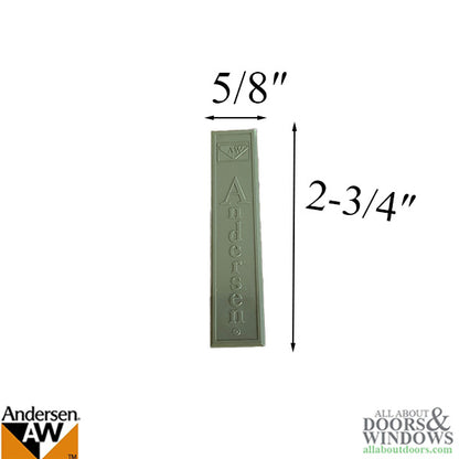 Andersen Window - Perma-Shield Gliding Door Logo Plate w/ Sc