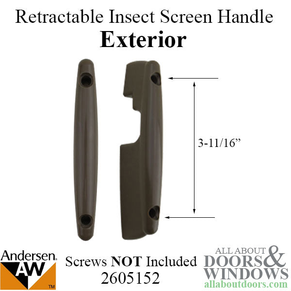 Andersen Retractable Insect Screen Exterior Handle, June 200