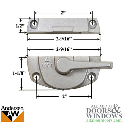 Andersen Estate Series Tilt-Wash Sash Lock - Gold Dust