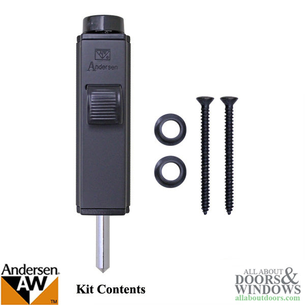 Andersen Auxiliary Foot Bolt Lock for Frenchwood Gliding Door - Black