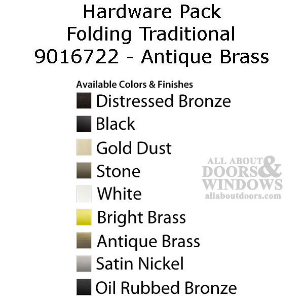 Andersen Casement Window - 200/400 Series - Hardware Pack -