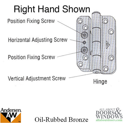 Discontinued - Andersen 1992-2005 Hinge, Right Hand - Oil Rubbed Bronze
