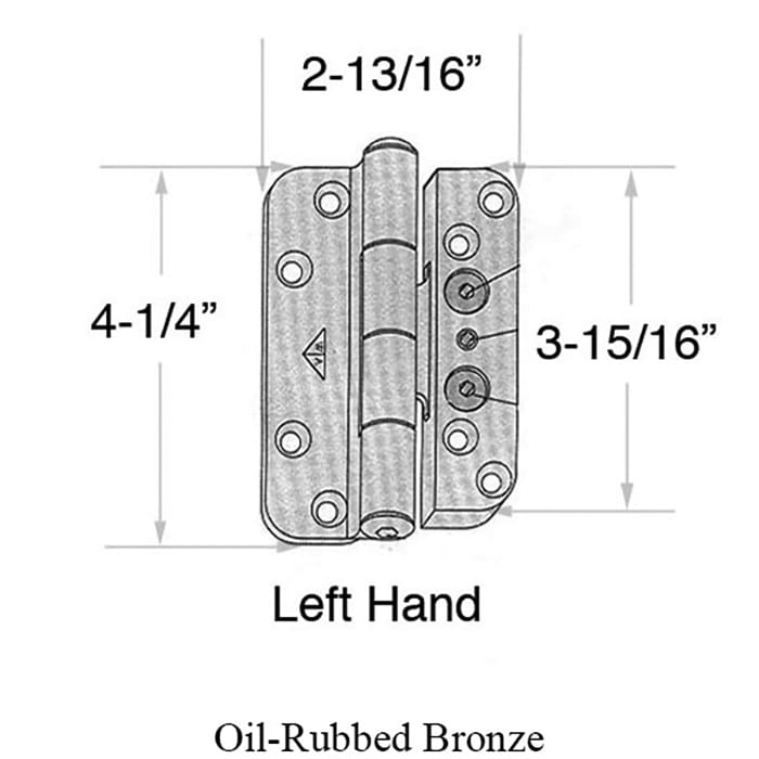 Discontinued - Andersen 1992-2005 Hinge, Left Hand - Oil Rubbed Bronze