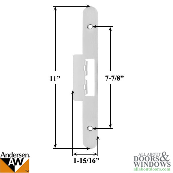 Andersen Latch & Deadbolt Strike Plate Cover, AP/PA Double
