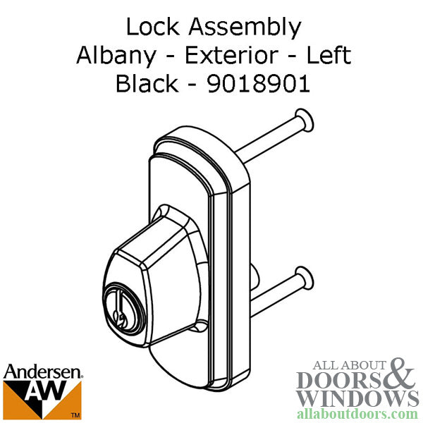 Andersen Frenchwood Gliding Doors - Lock Assembly - Albany -