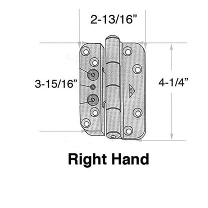 Discontinued - Andersen 1992-2005 Frenchwood door Hinge - Right Hand - Bright Brass
