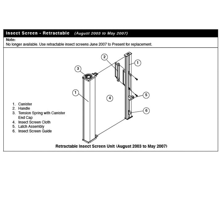 Andersen Frenchwood Gliding Doors - Retainer w/Screws - Retr