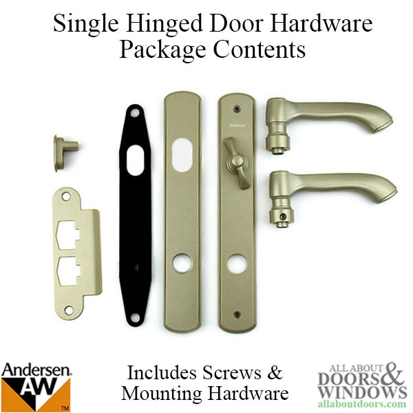 Andersen Albany Active Single Hinged Door Hardware - Gold Du