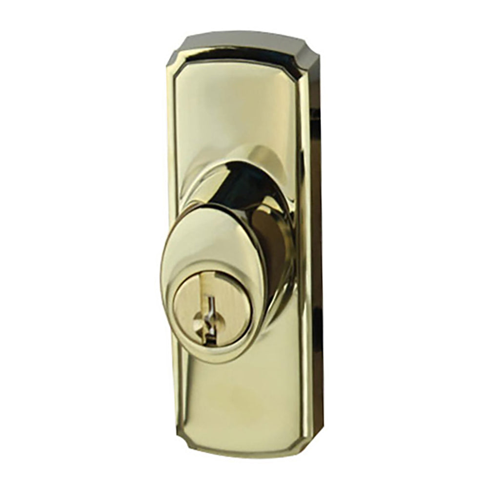 Andersen Frenchwood Gliding Door Newbury Lock Assembly with keys, Left Hand - Polished Brass