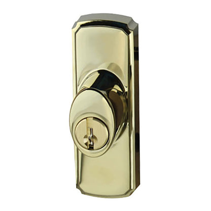 Andersen Frenchwood Gliding Door Newbury Lock Assembly with keys, Left Hand - Polished Brass