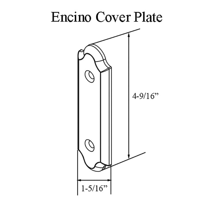 Andersen Gliding Door Cover Plate, Encino Style - Distressed Bronze