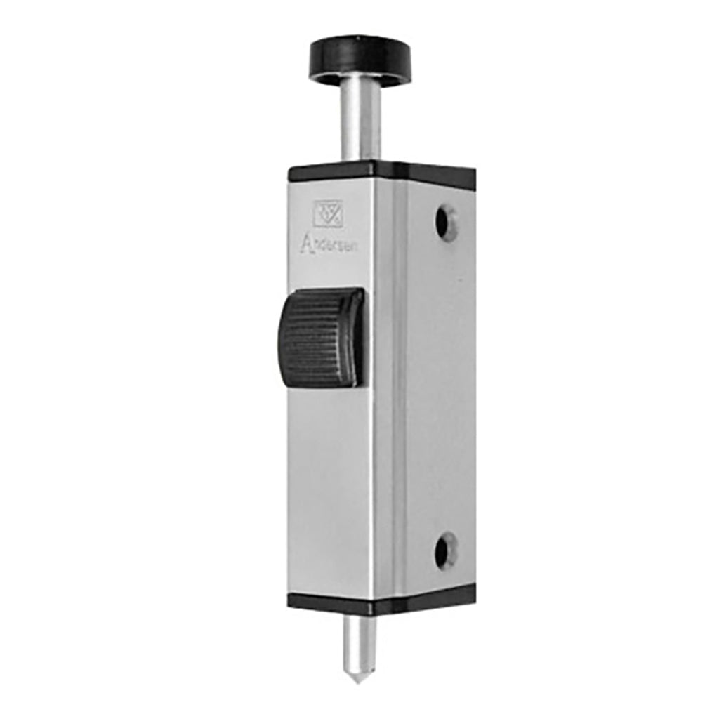 Andersen Auxiliary Foot Bolt Lock for Frenchwood Gliding Door - Polished Chrome