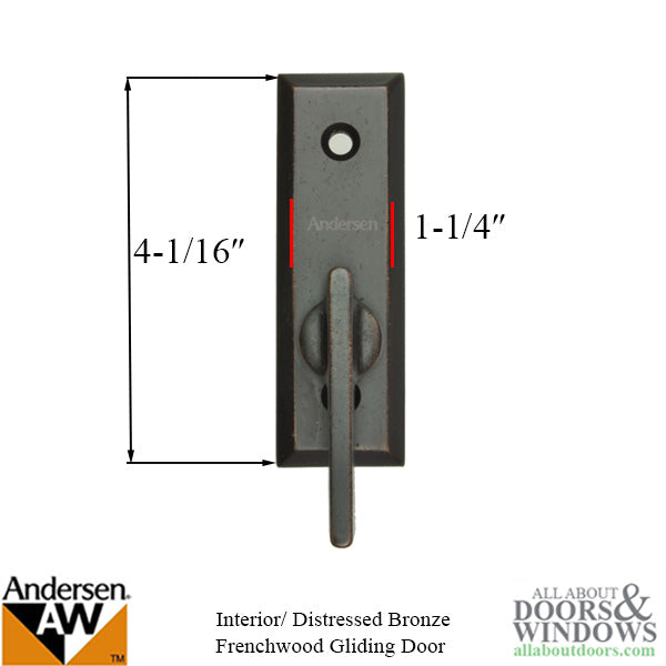 Andersen Frenchwood Gliding Doors - Thumb Latch - Yuma - Ins
