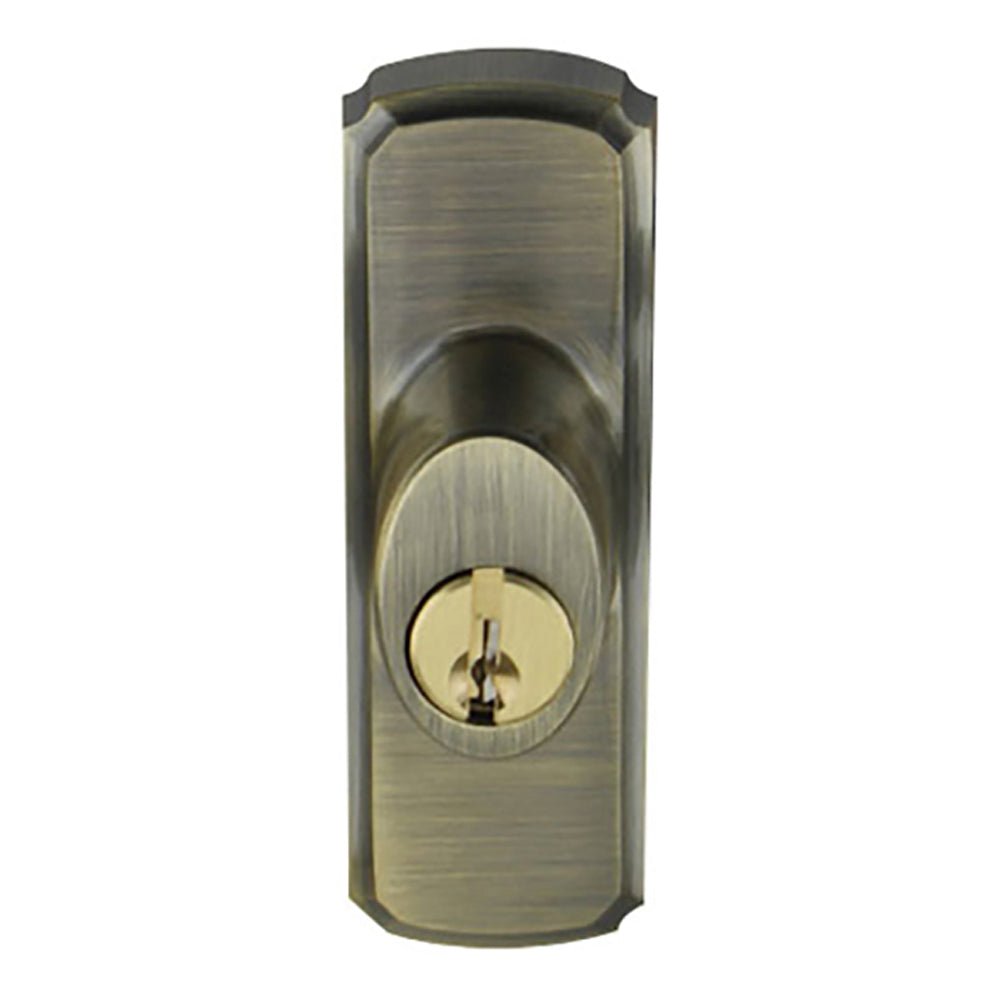 Andersen Window-Frenchwood Gliding Door Hardware, Newbury/Lock Assembly w/keys - Antique Brass - RH