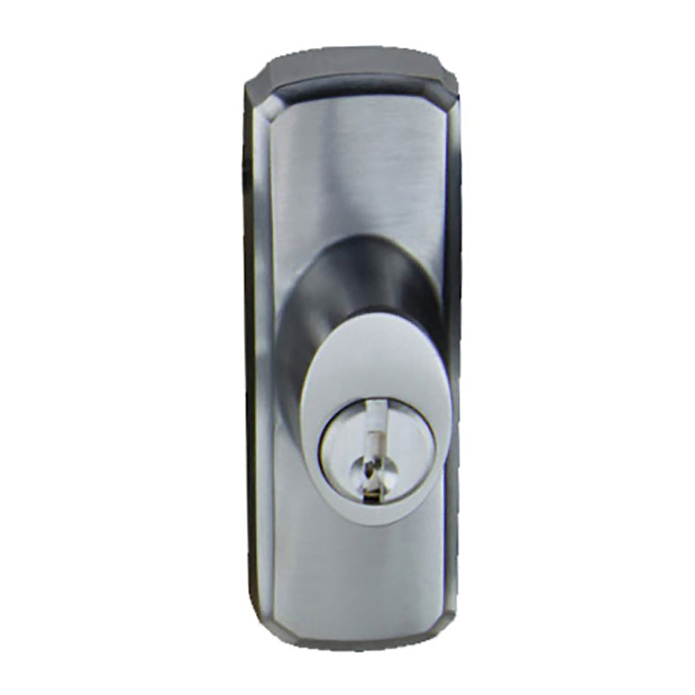 Andersen Perma-Shield Gliding Door Key Lock - Right-Handed - Brushed Chrome - Newbury Outside Keylock with Housing - Schlage Key Way - 1999 to Present