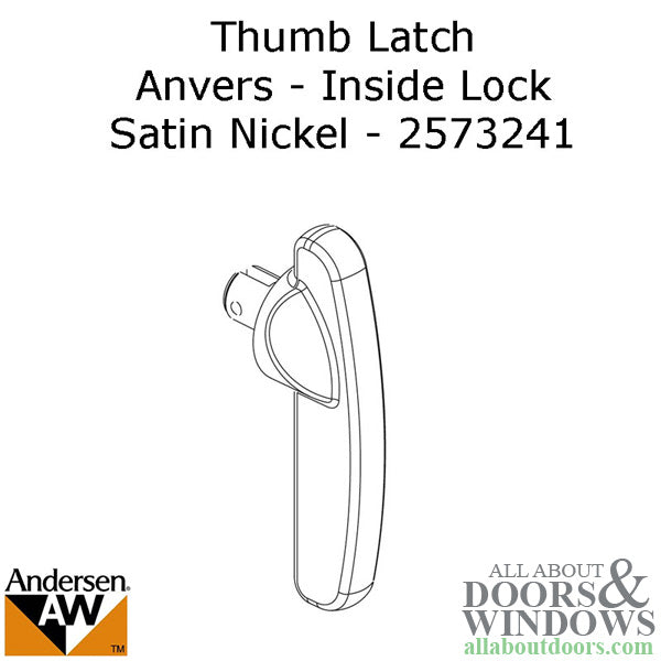 Andersen Frenchwood Gliding Door - Thumb Latch - Anvers/Insi