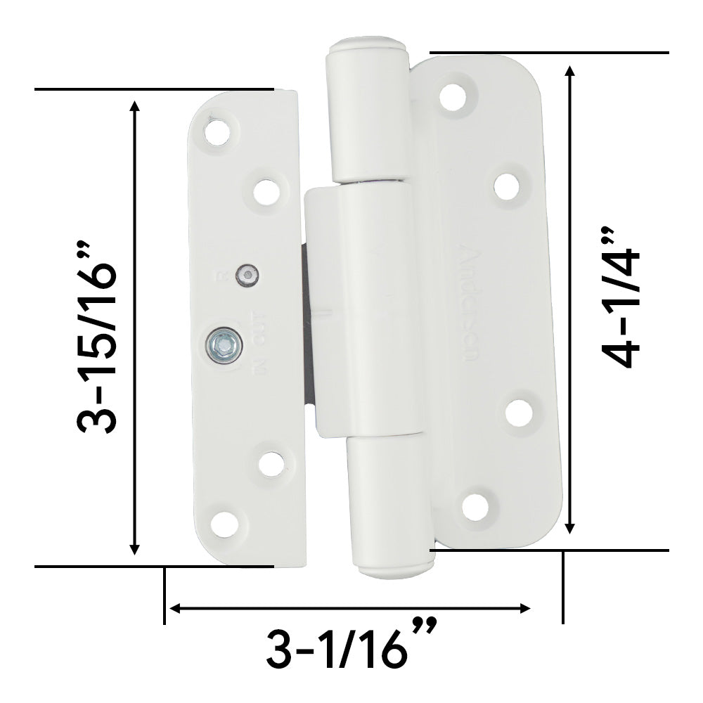 Andersen Single Hinge, Left Hand (2005-Present) - White