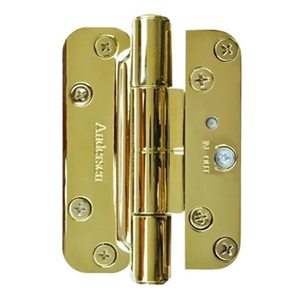 Andersen 4 Hinge Kit, Left Hand (2005-Present) - Bright Brass