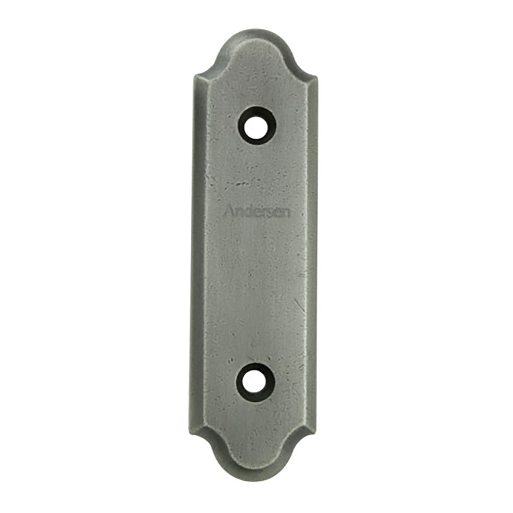 Andersen Gliding Door Cover Plate, Encino Style - Distressed Nickel