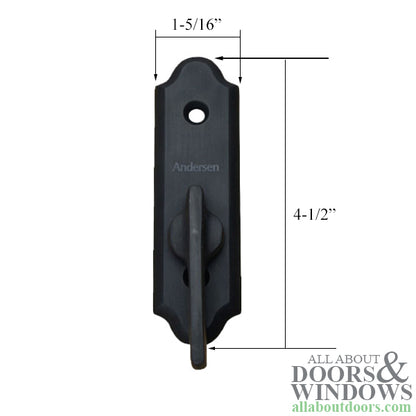 Andersen Gliding Door Covington Inside Thumb Latch - Oil-Rubbed Bronze