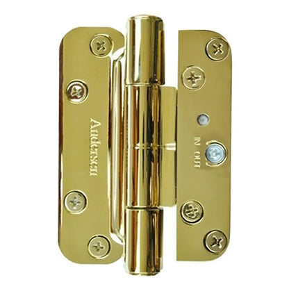 Andersen Single Hinge, Left Hand (2005-Present) - Bright Brass
